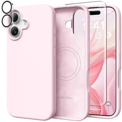 GolbinBox Magnetic for iPhone 17 For Iphone 17 (6.3 Inch, 2 Lens), Chalk Pink