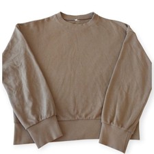 Brown Crewneck Sweatshirt Women Size 1 Basic Pullover Casual Solid