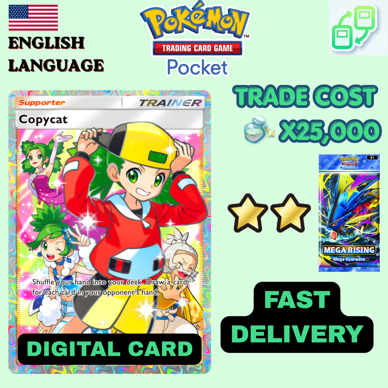 [DIGITAL] Pokemon TCG Pocket - Copycat Full Art Card (English) 2 Star ⭐⭐