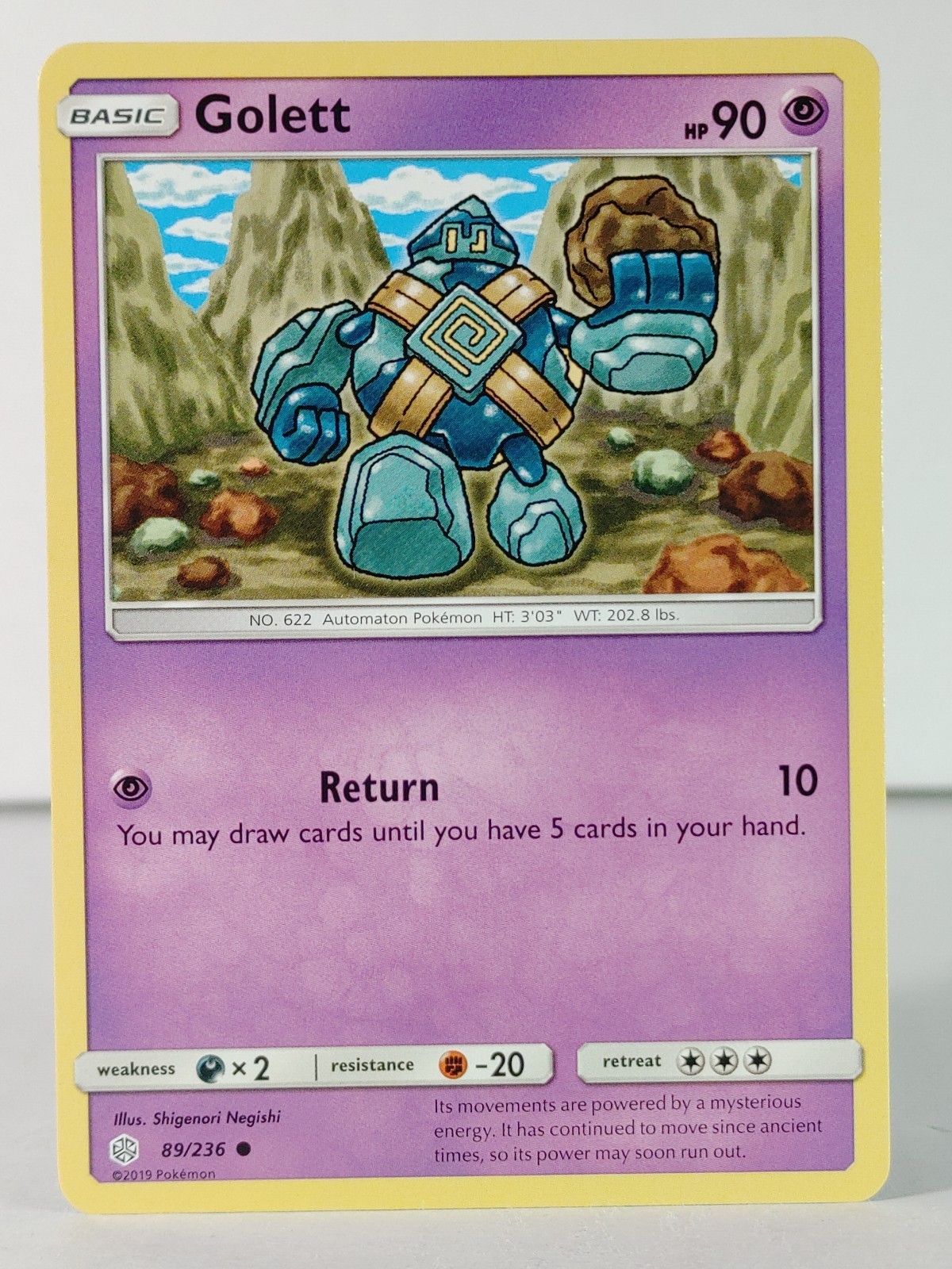 Golett - SM: Cosmic Eclipse #89 - POKEMON - NM -singles