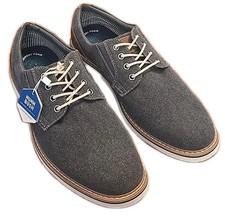 Nunn Bush Otto Comfort Gel Gunmetal Gray Canvas Oxford Men 9 84856-025 NWT 85