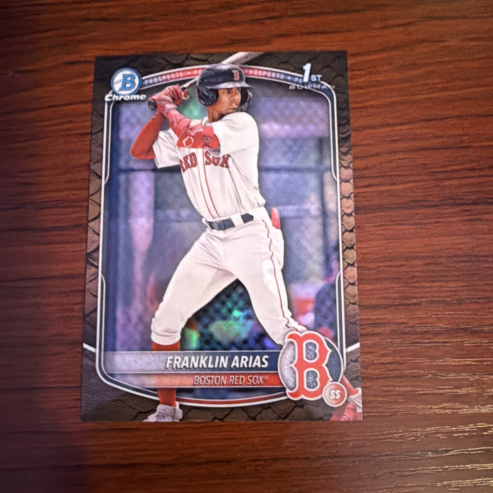 2025 Bowman - Chrome Prospects Franklin Arias #BCP-67 Reptilian Refractor (RC)