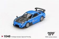 MINI GT 1:64 RX-7 RE-Amemiya 20B NA 3ROTOR-7 “Ama-san Go”Blue blue Car