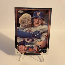 Brett Baty RC 2023 Topps Chrome Update #USC10 New York Mets Rookie Debut 