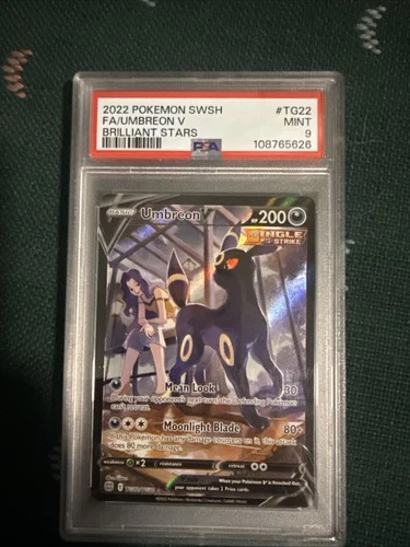 2022 Pokémon TCG Umbreon v #TG22 Full Art PSA 9 Brilliant Stars