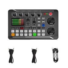 1set F998 Sound Card Multi-function Audio Mixer For Live Steaming For Podcasts