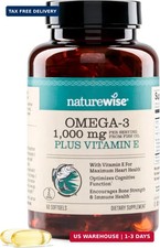 NatureWise Extra-Strength Omega 3 Fish Oil Supplement - 1000mg per Serving