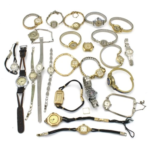 Vintage Bulova Waltham Elgin Timex Perregeux Ladies Watch Lot of 30 #WB4565-5
