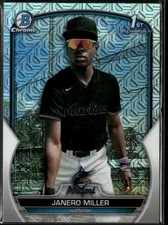 Janero Miller 2023 1st Bowman Chrome #BCP-184 Prospects Mojo Refractor Marlins
