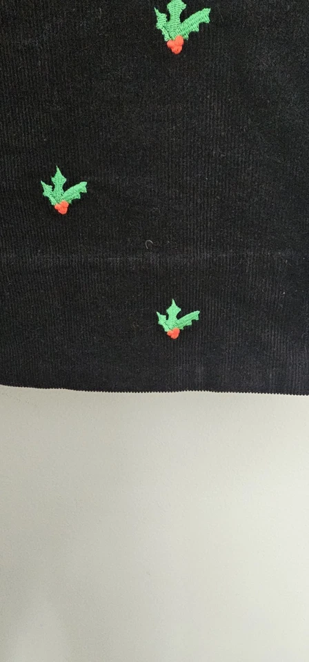 NUEVO CON ETIQUETAS Falda Pana Isla Náufrago Nantucket Talla 16 Bordada Acebo Navidad Foto 3 de 4