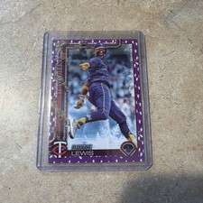 Royce Lewis 2025 Topps Holiday #H194 Purple Glitter Holiday #/99 Minnesota Twins