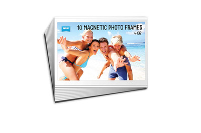 Shot2Go Magnetische Bilderrahmen 10er Pack Klar Kühlschrank Bildhalter 4X6 Zoll