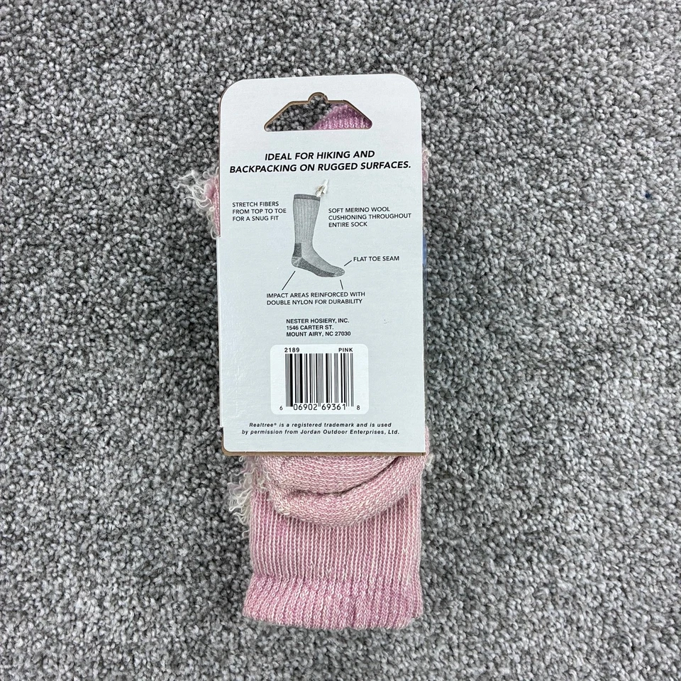 Calcetines de Senderismo Realtree Para Mujer Medianos Rosa Lana Merino 1 Par Peso Medio Talla 6-10 Foto 2 de 3