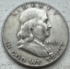 1951-D Franklin Half Dollar 90% Silver - INV#8624
