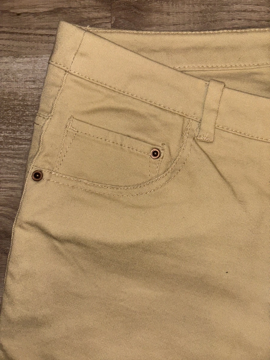 Pantalón Mujer H&M Estilo 5 Bolsillos Elástico Algodón Beige Arena Talla 38