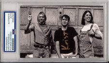KRIST NOVOSELIC NIRVANA SIGNED FULL BAND PHOTOGRAPH AUTOGRAPH PSA DNA COA AUTO