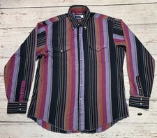 Vtg Wrangler Cowboy Cut X-Long Tail Shirt Men s Sz 16.5/35 Regular Fit