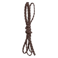 Flat Braided Leather Cord 5mm 1m Dark Coffee Craft Strip for Jewelry 3.3ft