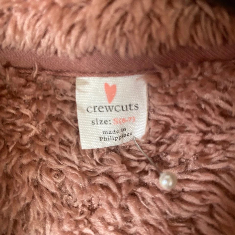 Crewcuts Fleece Jacket Girls Small Zip Up Fuzzy Sherpa Cozy Comfy Soft - Image 4 of 4