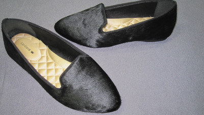 Birdies Shoes Women's 6.5 Blackbird Calf Hair Loafers Cushioned Comfort Preppy