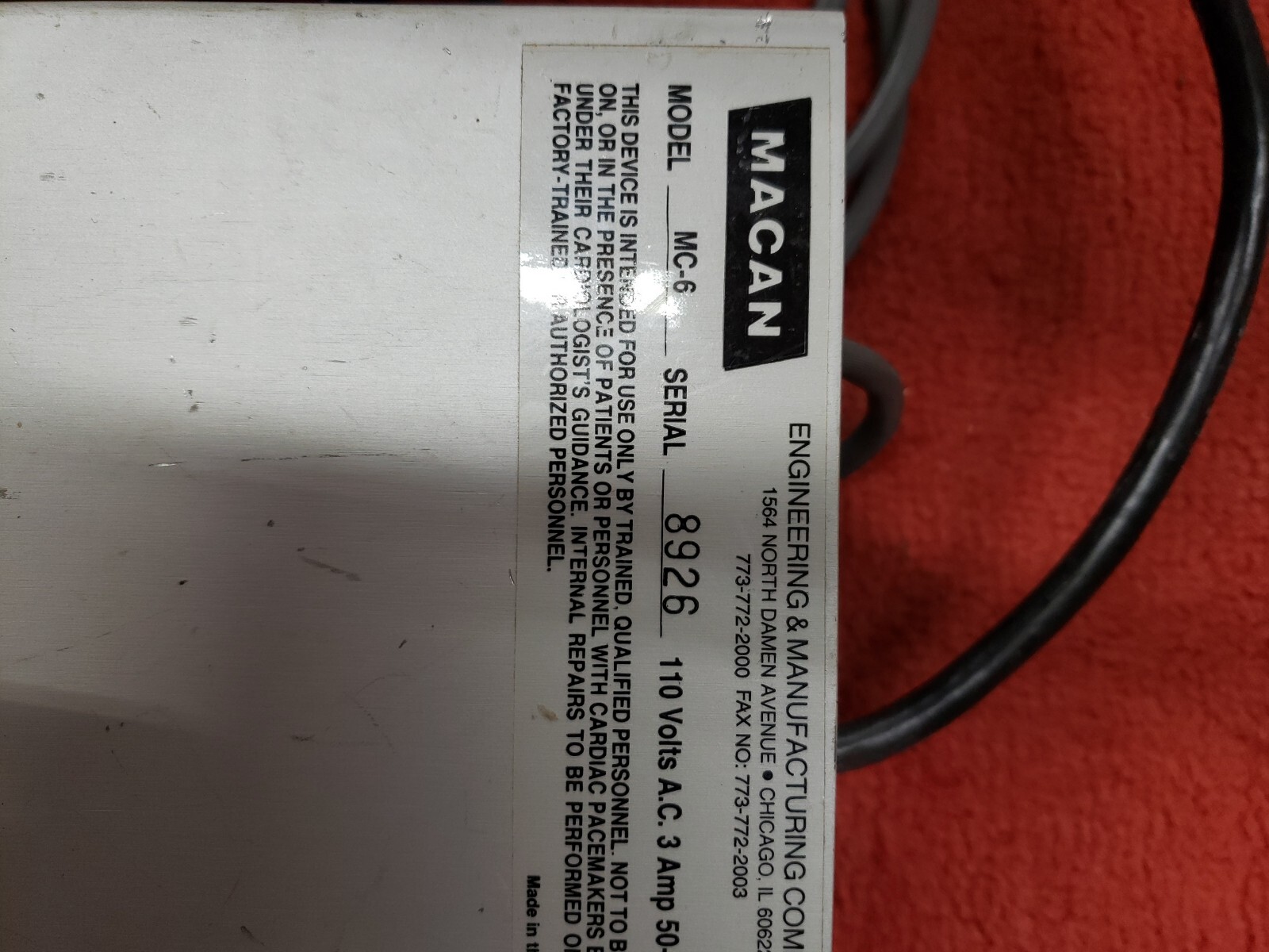 Macan Model MC6 Electrosurgical Dental Unit w/ Foot Switch eBay