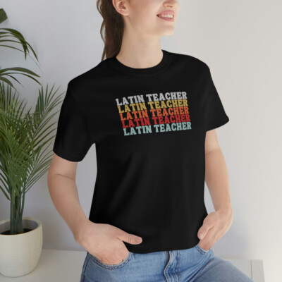 Latin Teacher Retro Gradient 70s Vibe Classics AP Latin Teacher Shirt