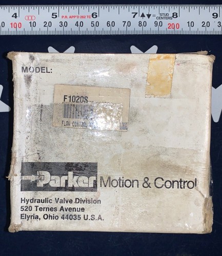 Parker F1020S Hydraulic Flow Control Valve 5000psi 15 GPM F Series F1020 S - Picture 2 of 8