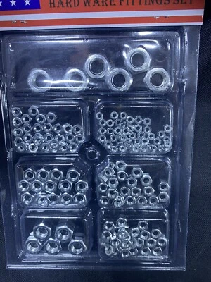 HIGH QUALITY ASSORTED METAL ZINC COATED VARIOUS SIZES NUT KIT NUTS KIT