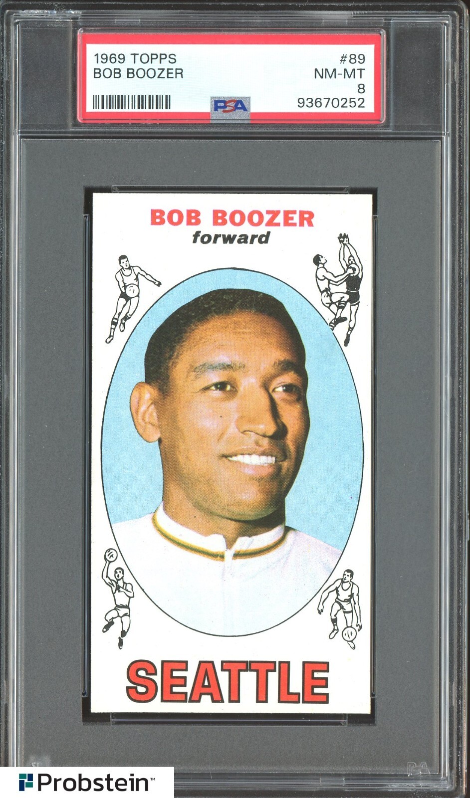 1969 Topps Basketball #89 Bob Boozer Seattle PSA 8 NM-MT