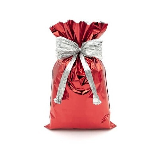 Buste regalo metallizzate Italpak - formato 50x70 cm - conf. 25 pz rosso X007002
