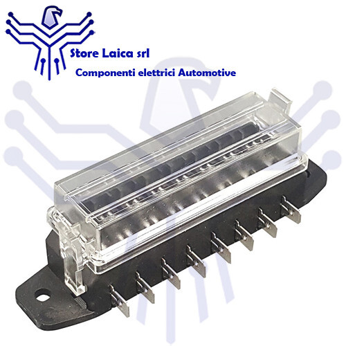 PORTAFUSIBILI 8 FUSE BOX SCATOLA PORTA FUSIBILE AUTO MOTO CAMPER NAUTICA 1 KIT