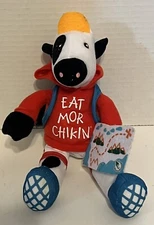 Chik-Fil-A Cow 9" Plush Summer Traveler Hiker Red Hoodie "Eat Mor Chikin" 2023