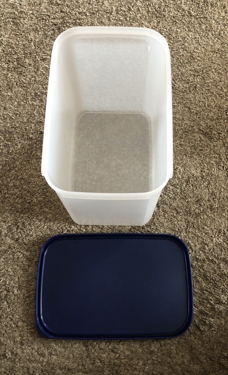 Vintage Tupperware Modular Mates Blue Lids 12 Piece Set 1