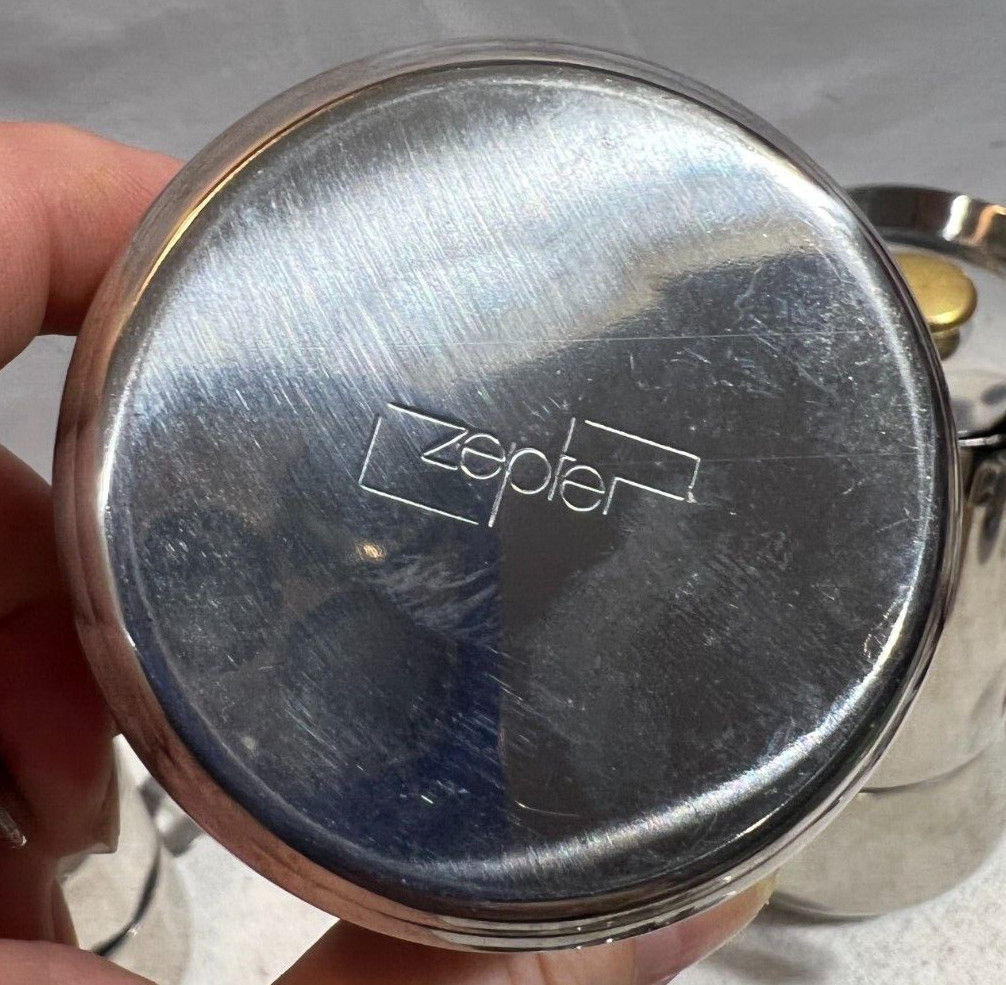 G2U Zepter Italy Stainless steel Coffeemaker Creamer 6 Espresso Cups Saucers Spo