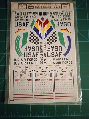 1/72 176 Microscale F-100D Super Sabre decal fo Hasegawa Esci Trumpeter Italeri