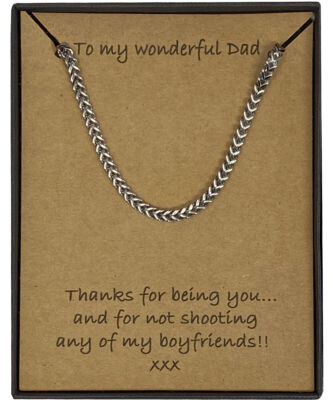 To My Wonderful Dad Edelstahl 20'' Quadrat Weizengewebe Kette Halskette