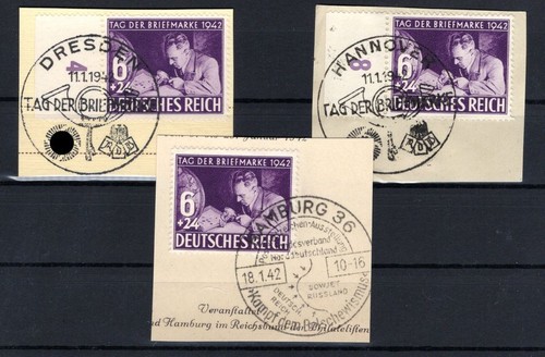 DR-3.REICH 811 Various SoStpl Gest. Luxury Letter Fragment BPP (CA1158)