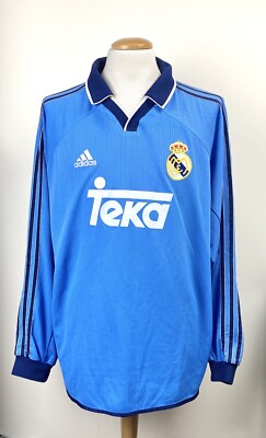 REAL MADRID 1998 ADIDAS MATCH WORN SPIELERS SHIRT LANGARM No.9 SPAIN CAMISETA