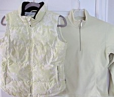 Marker Goose Down Puffy 2 Pc Ski Vest Jacket Coat W/ Fleece Pullover Skiwear 8