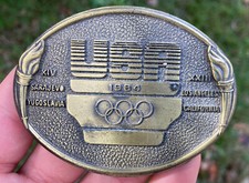 Vintage 1984 OLYMPICS - USA United States Olympic Committee belt buckle