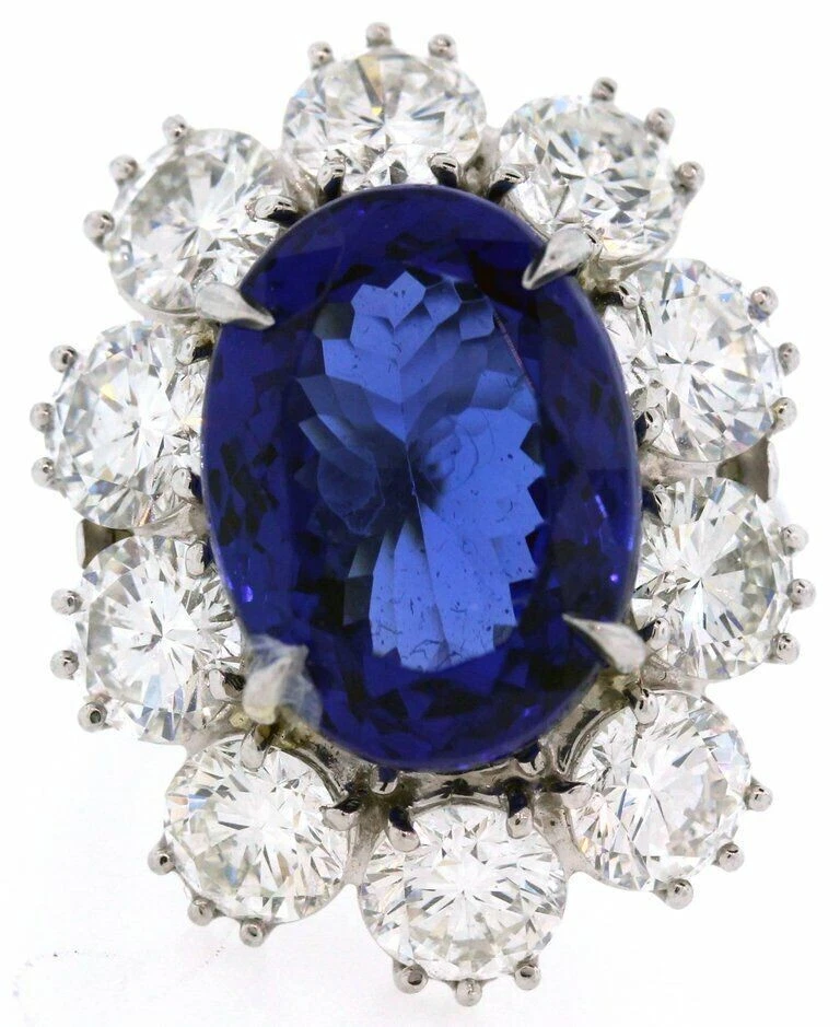 Tanzanite Oval Cut Sapphire Sterling Silver Engagement Ring Sz 6.5 New with Tag Foto 4 de 4