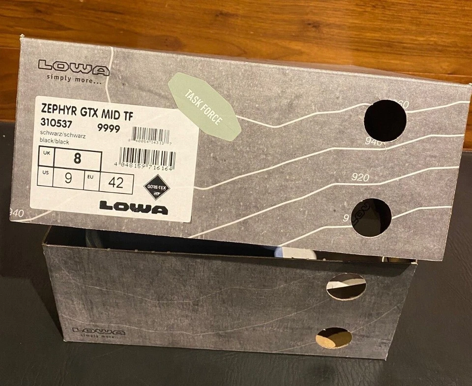 BOTA DE COMBATE LOWA ZEPHYR GTX MID TF NEGRA OP 310537 TASK FORCE NUEVA EN CAJA Foto 3 de 4