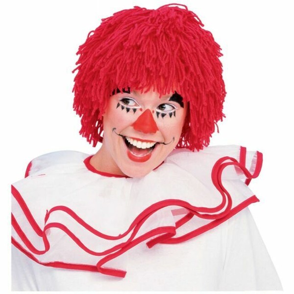 Rag Doll Wig Adult WomenTeen Raggedy Ann Red Yarn Clown Halloween
