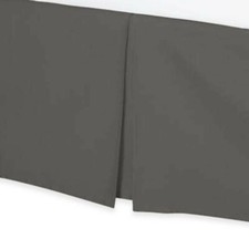 eLuxurySupply Tailored Bed Skirt  14" Drop  Charcoal  King 78" x 80"  NEW 