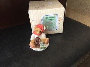 Enesco Cherished Teddies Figurine Lee Boy Bear With Puppy 272167 Friends 1997