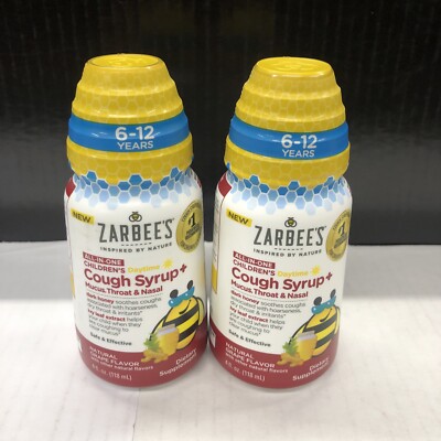 2 X Zarbee's Kids All-in-One Daytime Cough for Children 6-12 with Dark Honey
