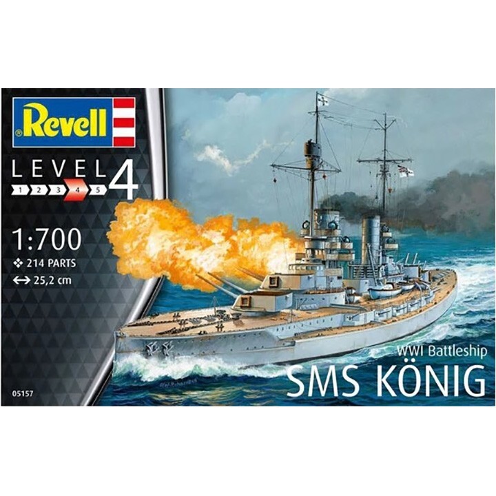 Revell #05157 1/700 WWI Battleship SMS Konig | eBay