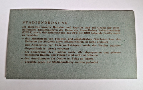 Orig. Ticket SG Dynamo Dresden SK Rapid Wien Europapokal 1985 DDR Fußball SGD - Bild 2 von 2