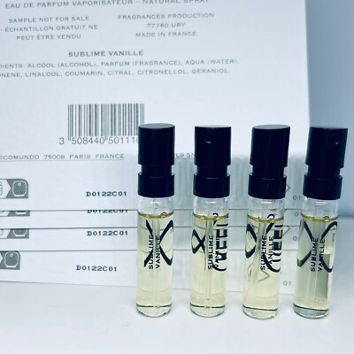 Creed Sublime Vanille Eau De Parfum 2ml x4 Perfume Sample Spray