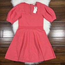 NEW Ted Baker Women's Size 4 / US 10 Coral Hayliy Puff Sleeve Knit Skater Dress